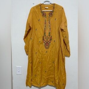 Zara Shajahan Mustard Kurta Set